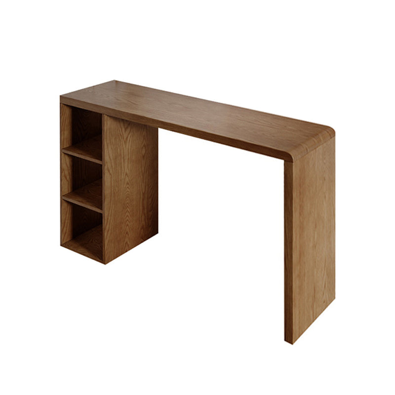 Modern Style Bar Table Rectangle Solid Wood Bar Table for Living Room