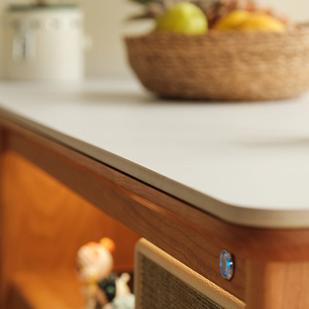 Modern Style Bar Table Rectangle Storage Wood Bar Table for Living Room