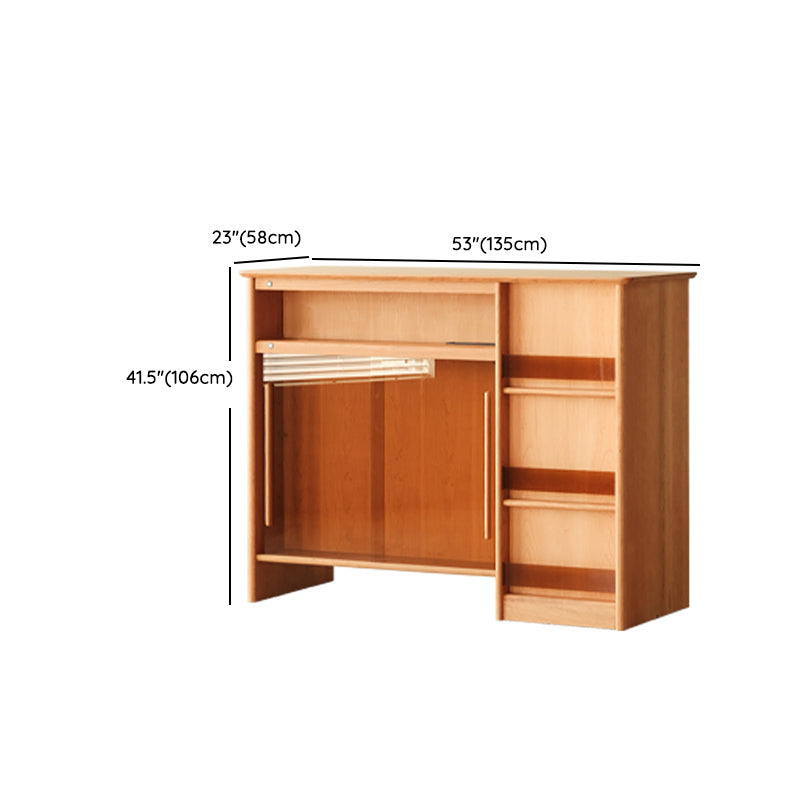 Modern Style Bar Table Rectangle Storage Wood Bar Table for Living Room