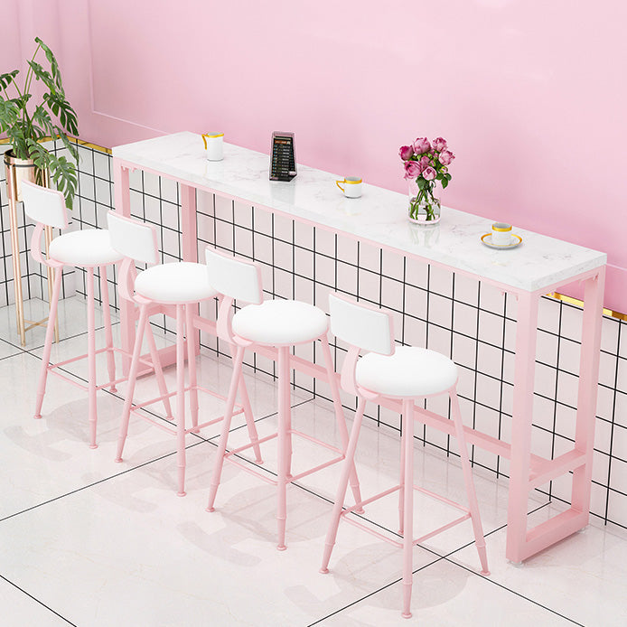 1/2/5 Pieces Table and Stool Set Faux Marble Pub Dining Set for Home