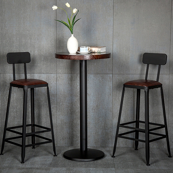 Round Table and Stool Set Contemporary 1/2/3 Pieces Pub Table Set