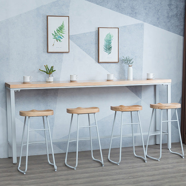 Modern Bar Table Set 1/2/5 Pieces Pine Solid Wood Rectangle Bistro Set