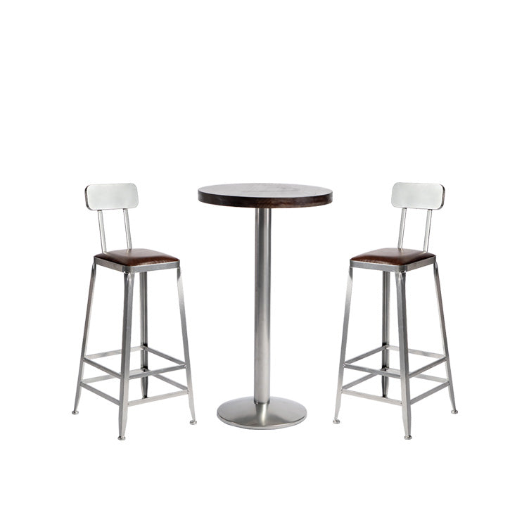 1/3 Pieces Pub Table Set Contemporary Round Table and Stool Set