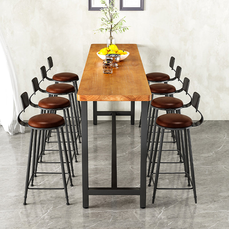 1/2/9 Pieces Bar Stool and Table Set Solid Wood Pub Table Set