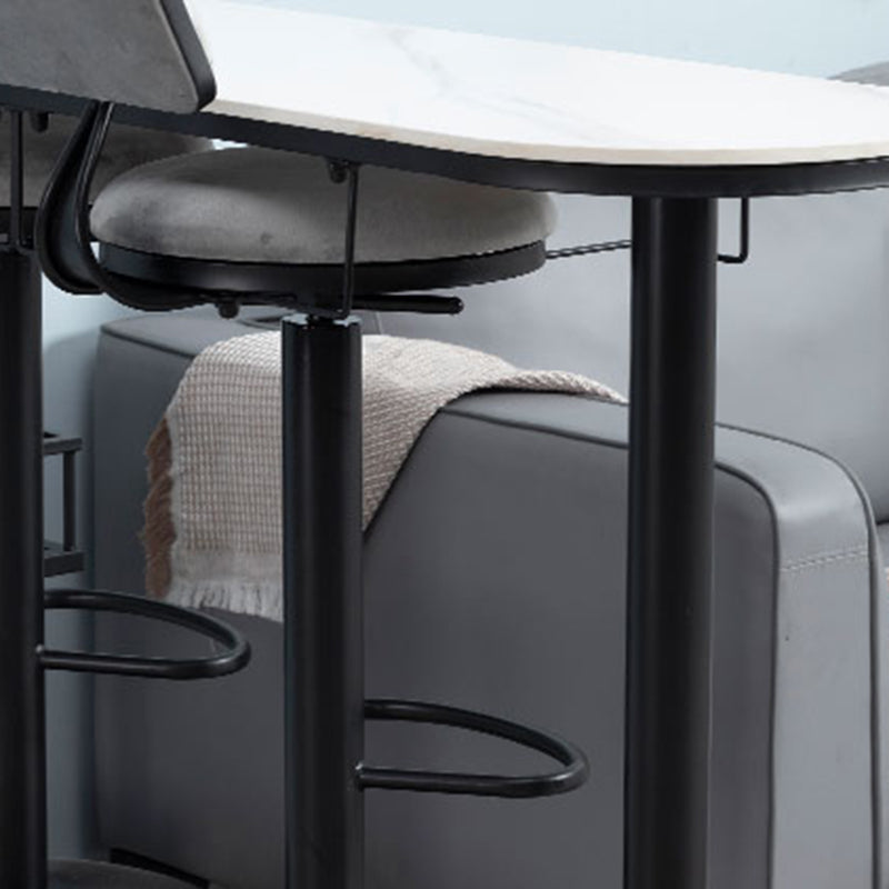 Contemporary Style Pub Set 1/3 Pieces Stone Pub Dining Set for Indoor