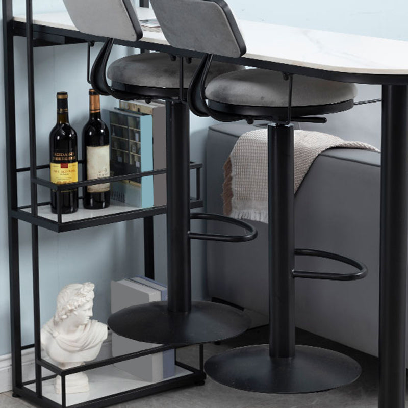 Contemporary Style Pub Set 1/3 Pieces Stone Pub Dining Set for Indoor