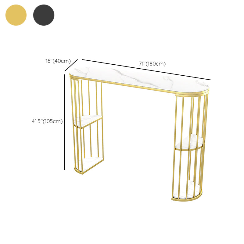 Modern Style Bar Table Set 1/2/3 Pieces Stone Rectangle Bistro Set for Indoor