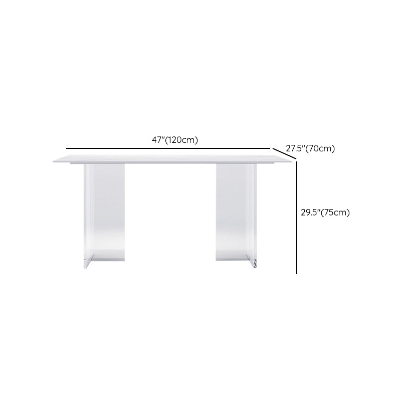 Modern 1/4/5/7 Pieces Dining Table Rectangle Stone Furniture in White