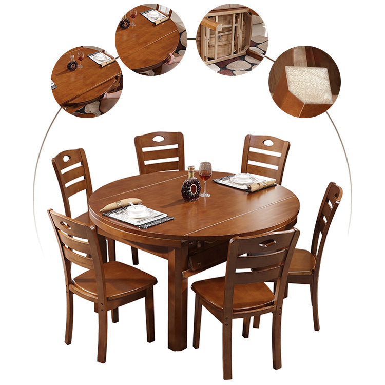 Modern Style Dining Table Solid Wood Butterfly Leaf Dining Table for Kitchen Use