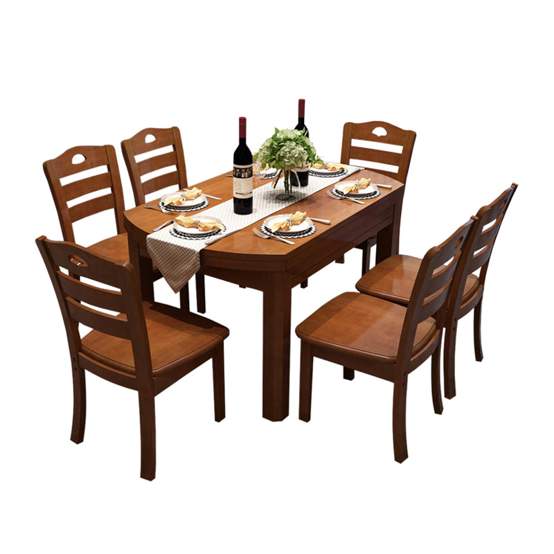 Modern Style Dining Table Solid Wood Butterfly Leaf Dining Table for Kitchen Use