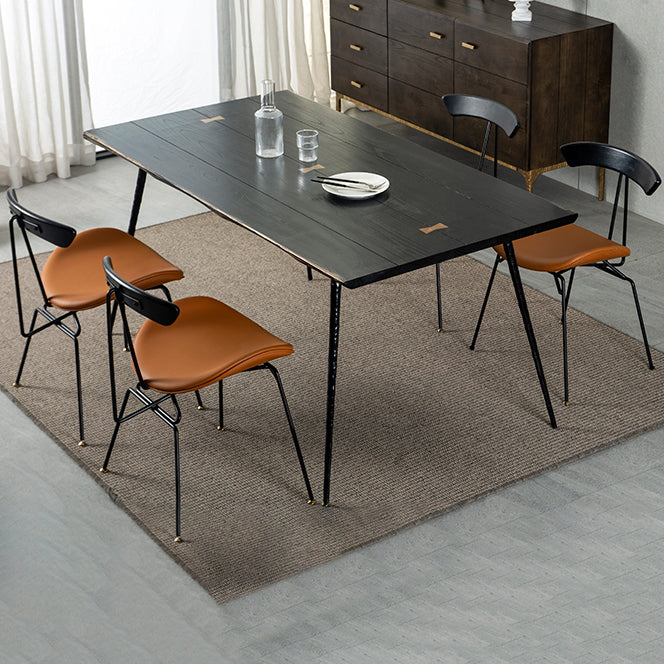 Industrial Dining Table Rectangle Wood Dinner Table for Dining Room