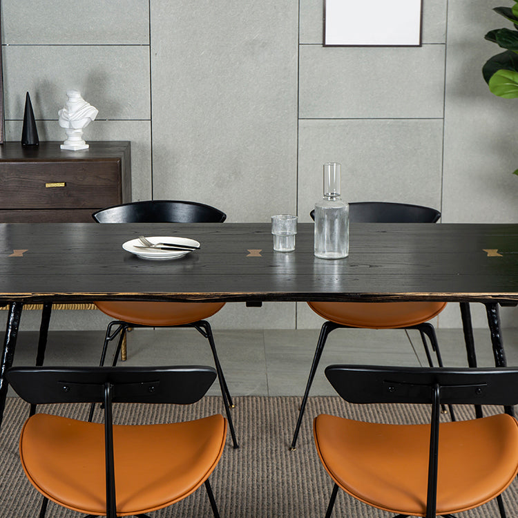 Industrial Dining Table Rectangle Wood Dinner Table for Dining Room
