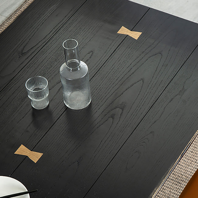 Industrial Dining Table Rectangle Wood Dinner Table for Dining Room