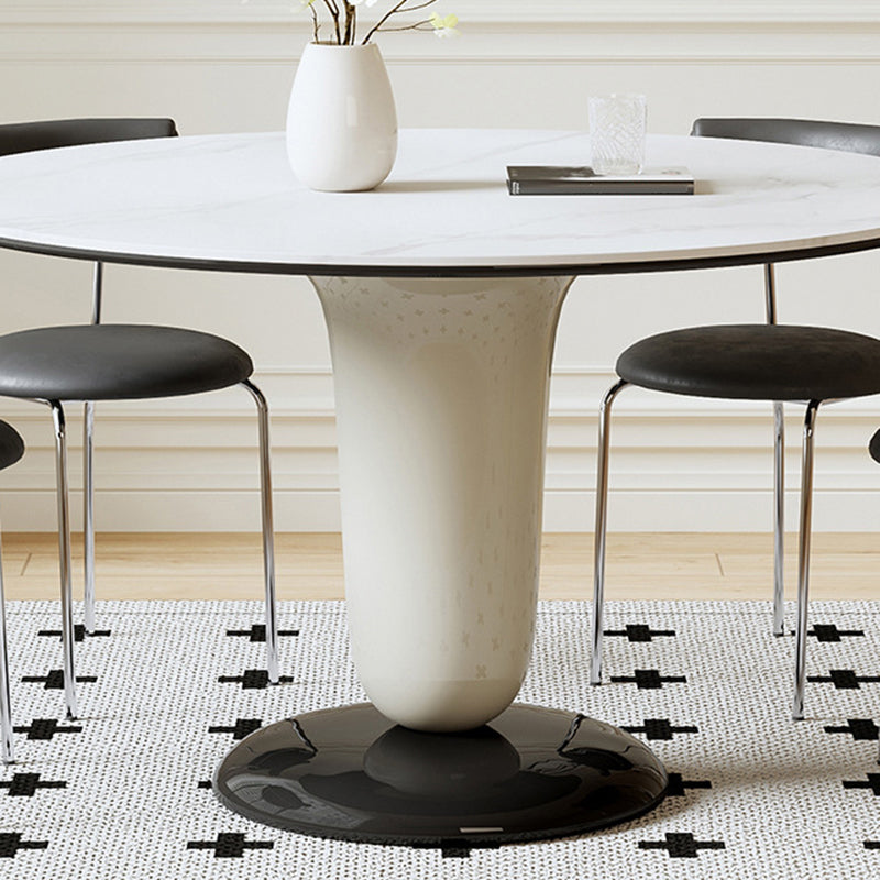 Contemporary Kitchen Dinner Table Round Pedestal Dining Table