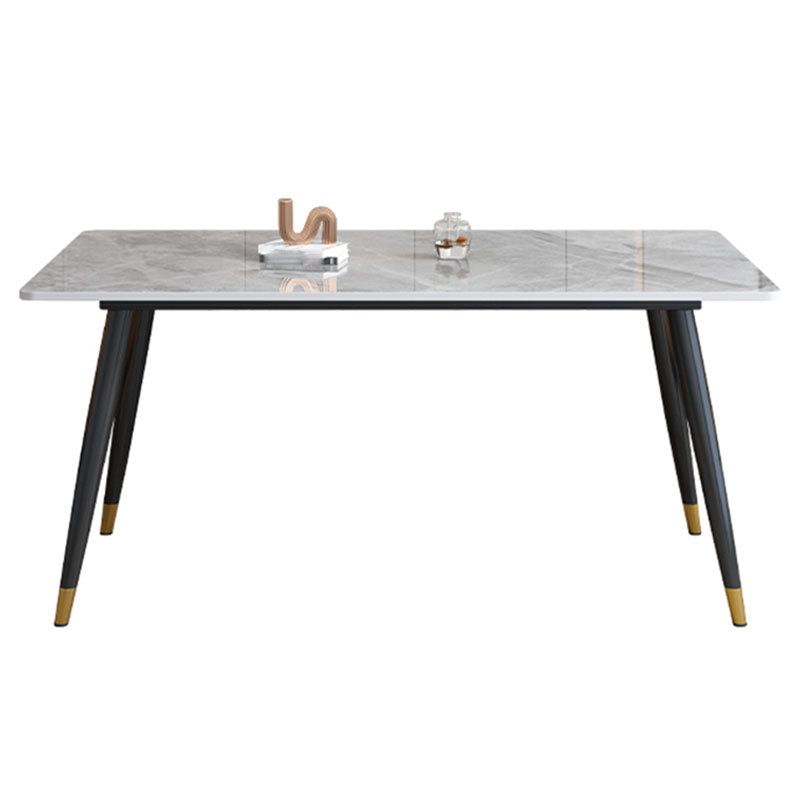 Modern 4 Legs Dining Table Sintered Stone Dinner Table for Dining Room