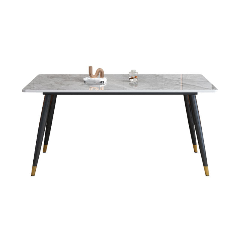 Modern 4 Legs Dining Table Sintered Stone Dinner Table for Dining Room