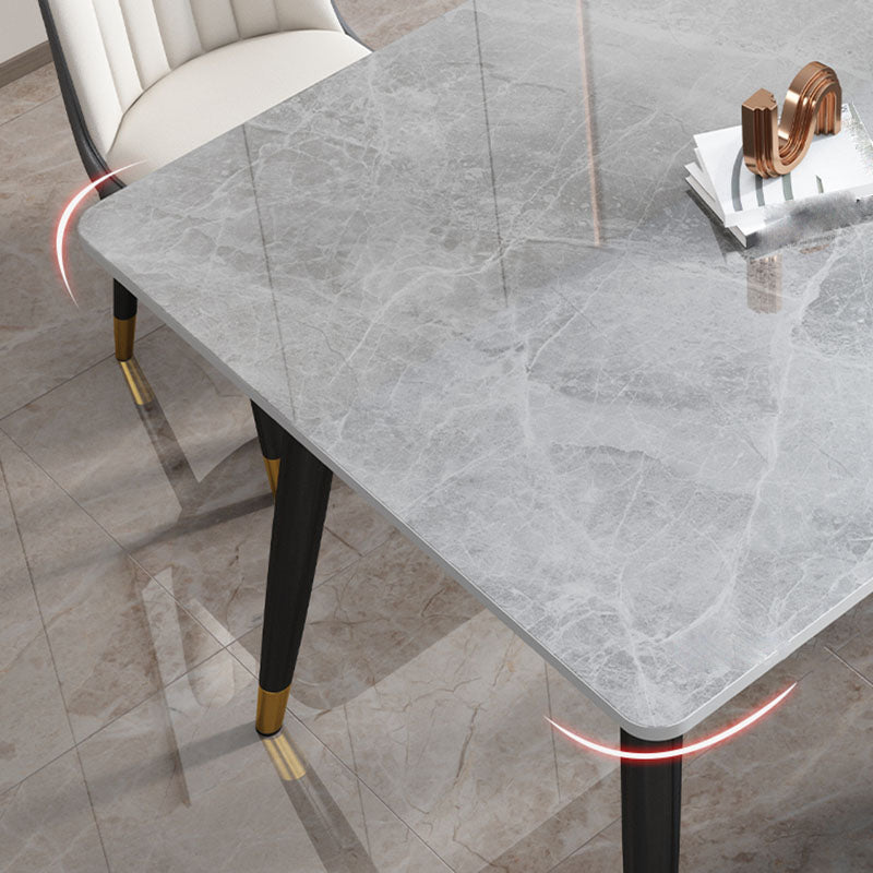 Modern 4 Legs Dining Table Sintered Stone Dinner Table for Dining Room