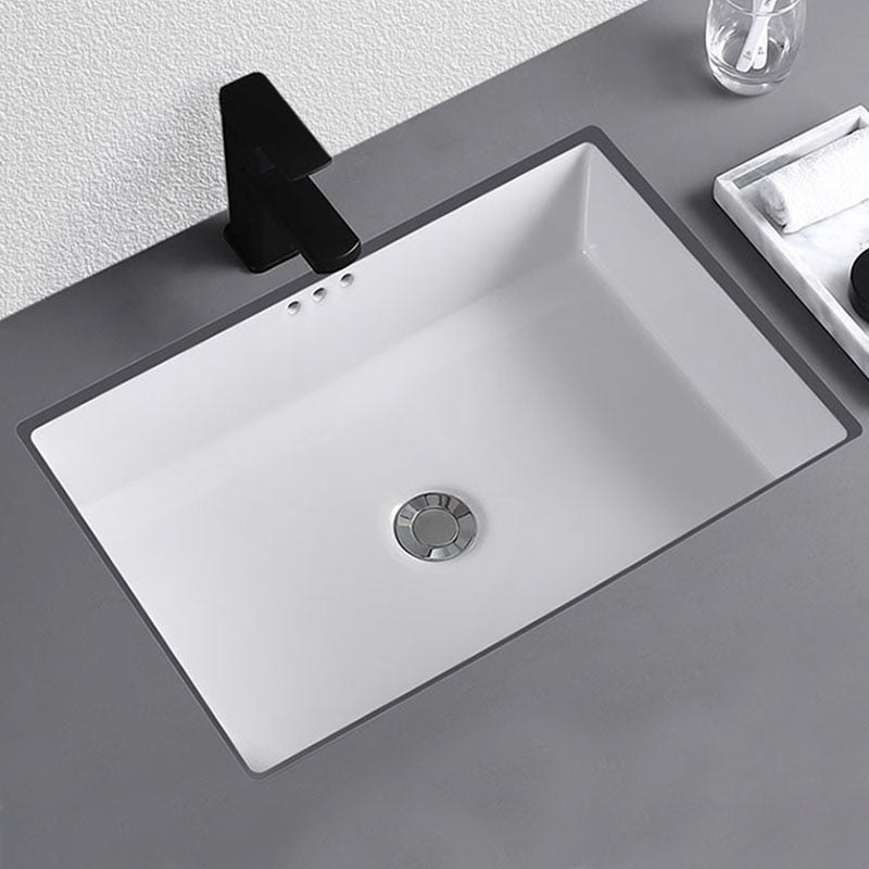 Rectangular Bathroom Sink Porcelain Modern Bathroom Sink(Not Included Faucets)