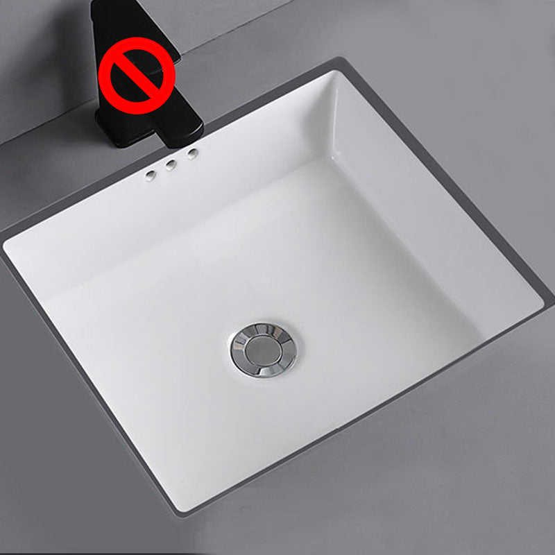 Rectangular Bathroom Sink Porcelain Modern Bathroom Sink(Not Included Faucets)