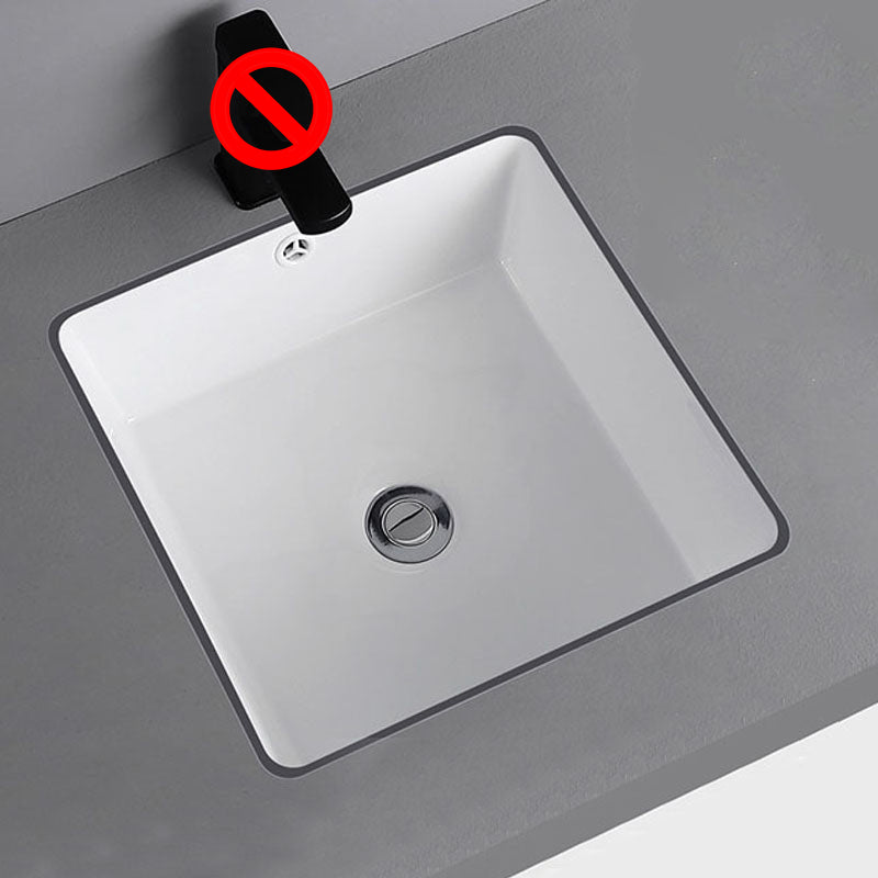Rectangular Bathroom Sink Porcelain Modern Bathroom Sink(Not Included Faucets)