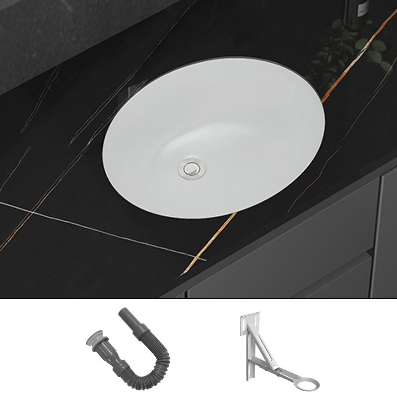 Modern White Bathroom Sink Porcelain Trough Bathroom Sink with Faucet
