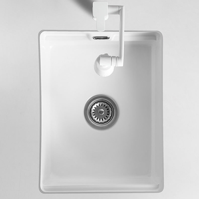 Traditional Undermount Bathroom Sink Rectangular with Faucet Basin Sink