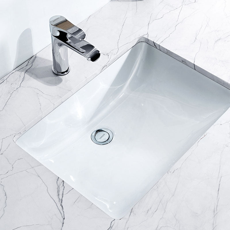 Classic Bathroom Sink Rectangular Vessel Bathroom Sink with Faucet