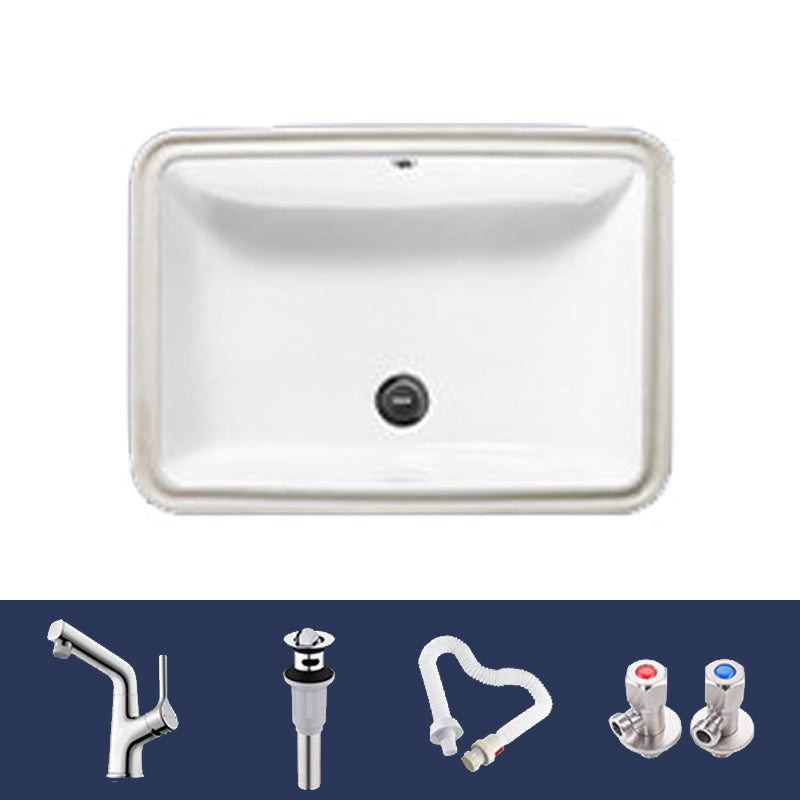 Classic Bathroom Sink Rectangular Vessel Bathroom Sink with Faucet