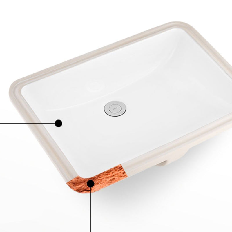 Classic Bathroom Sink Rectangular Vessel Bathroom Sink with Faucet