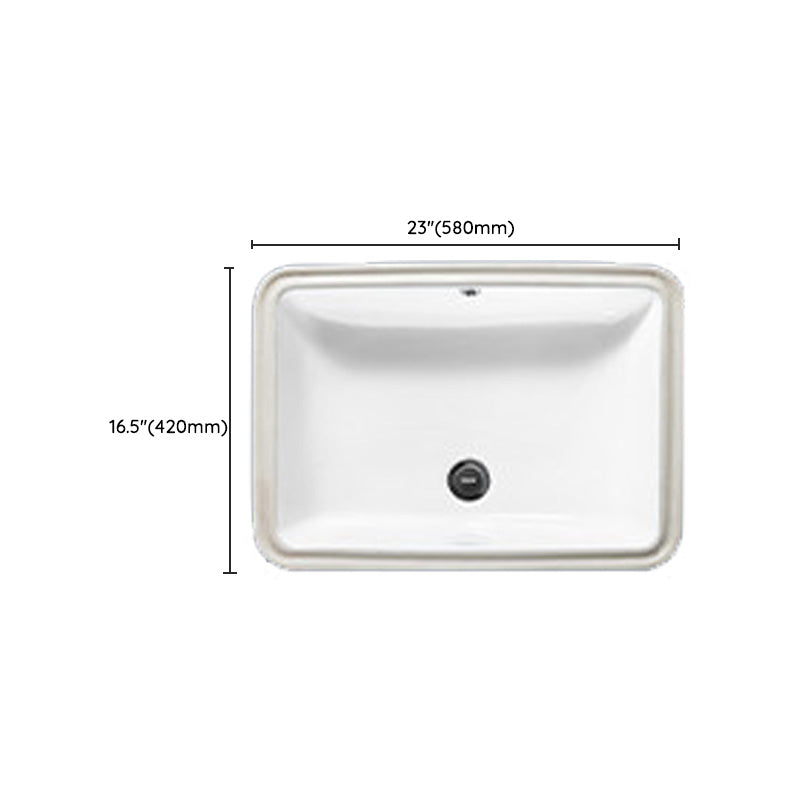 Classic Bathroom Sink Rectangular Vessel Bathroom Sink with Faucet