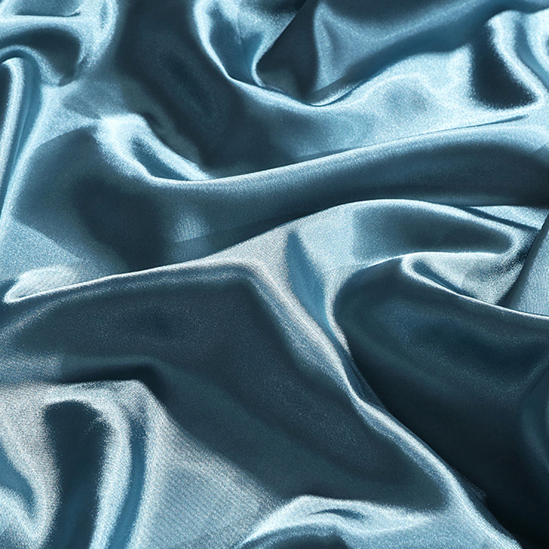 Elegant Fitted Sheet Modern Silk Ultra Soft Soild Bed Sheet Set