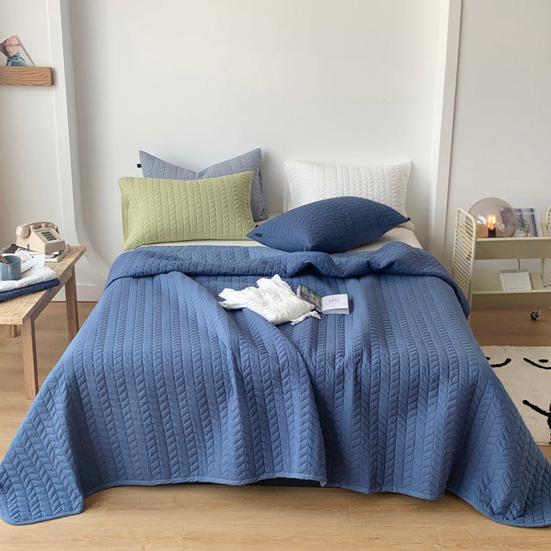 100 Cotton Bed Sheet Set Solid Color Breathable Bed Sheet Set with Fade Resistant