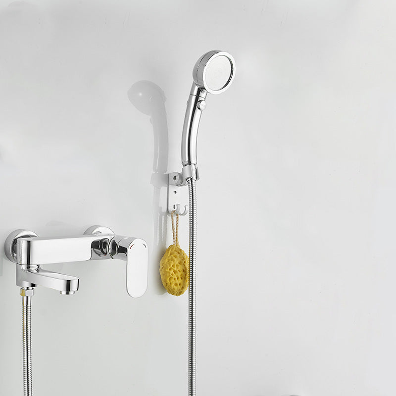 Modern Lever Handle Bath Faucet Trim Wall Mounted Bathtub Faucet