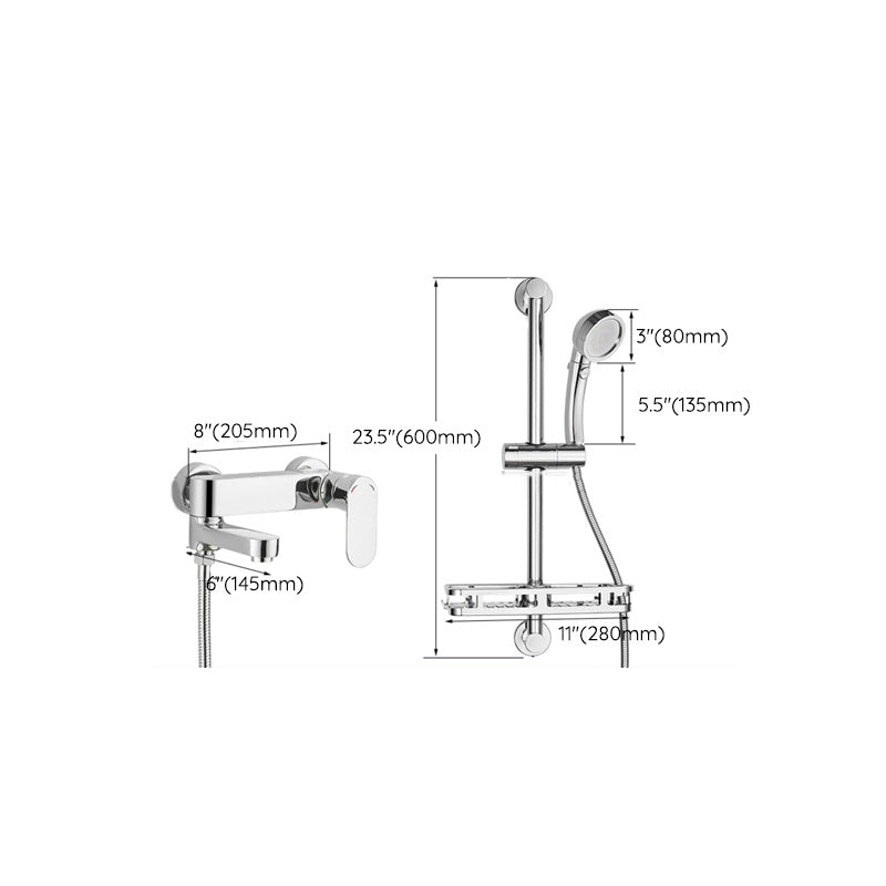 Modern Lever Handle Bath Faucet Trim Wall Mounted Bathtub Faucet