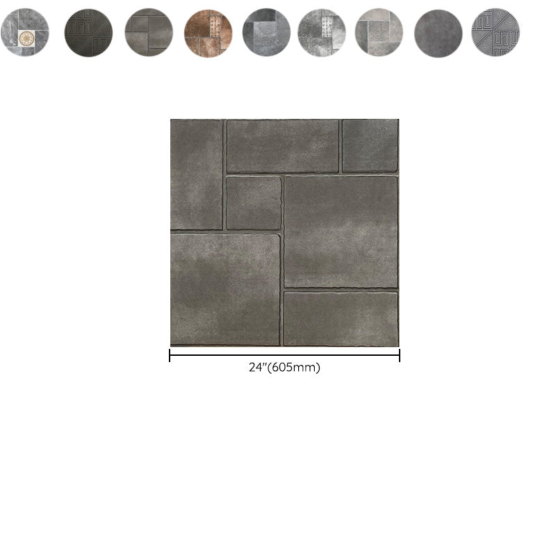 Piastrella per pavimento moderna per esterni Piastrella per pavimento vintage con bordo dritto quadrato
