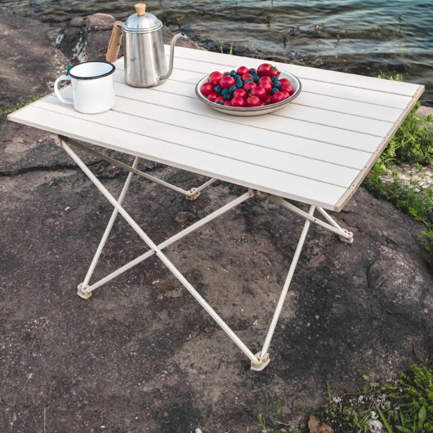 Industrial Outdoor Folding Table Rectangle Aluminum Camping Table