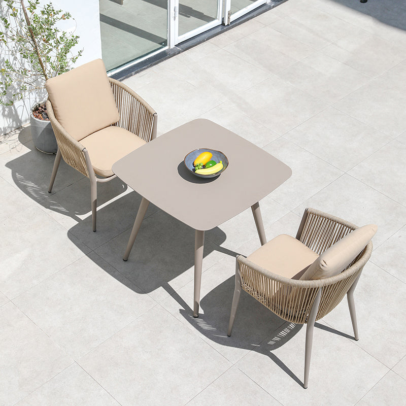 Boho Metal Dining Table Set 1/3/5/7 Pieces Patio Dining Table Set