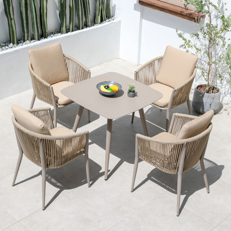 Boho Metal Dining Table Set 1/3/5/7 Pieces Patio Dining Table Set