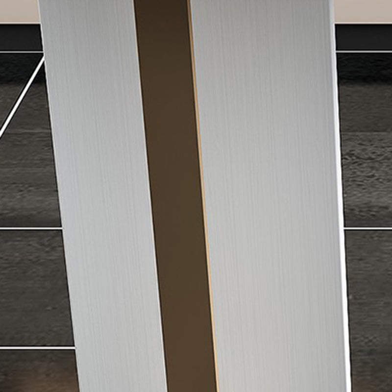 Contemporary Style Rectangle Pub Set 1/5 Pieces Faux Marble Pub Dining Set