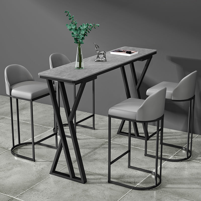 Low Back Upholstered Dining Stool Armless Bar Stool with Metal Base