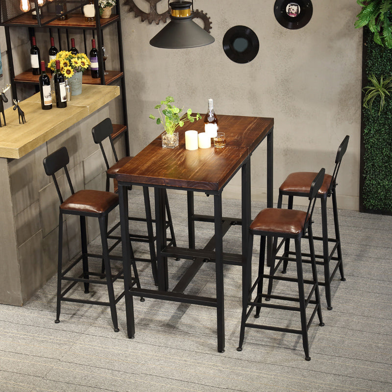 Contemporary Upholstered Dining Stool Armless Bar Stool with Black Base