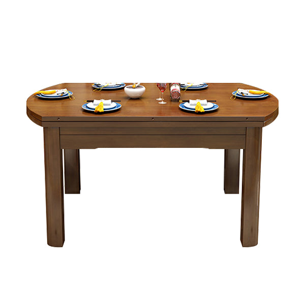 Modern Style Dining Table Solid Wood Butterfly Leaf Dining Table for Dining Room