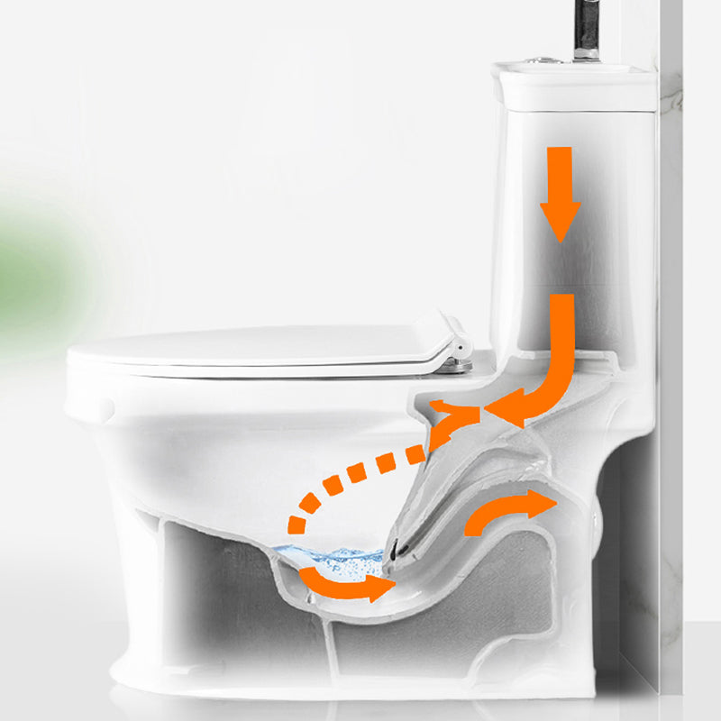 Modern Ceramic Toilet Bowl Floor Mounted Urine Toilet with Seat for Washroom