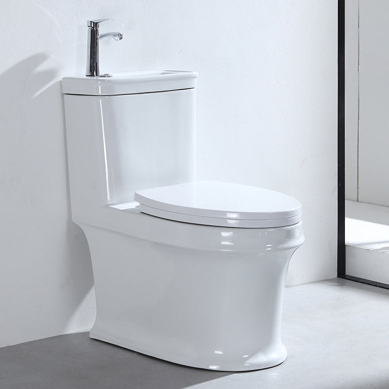 Contemporary Porcelain Flush Toilet Floor Mount One-Piece Toilet Urine Toilet