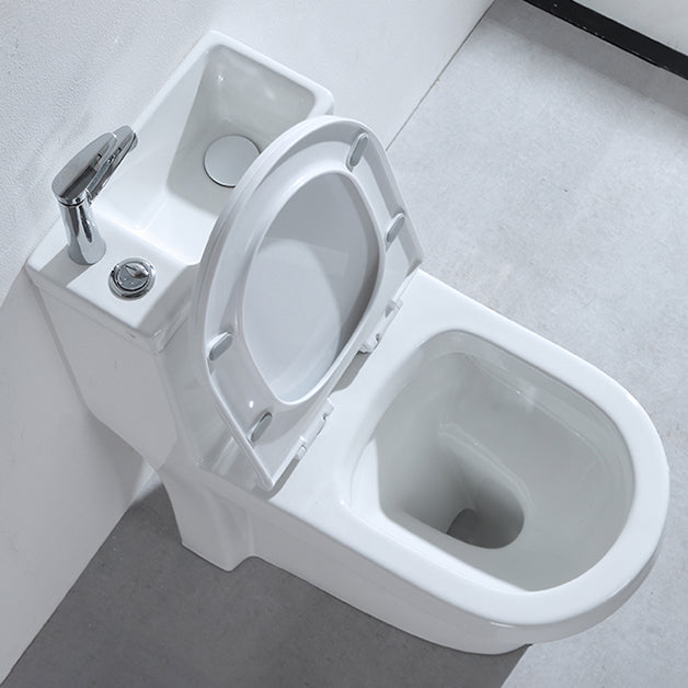 Contemporary Porcelain Flush Toilet Floor Mount One-Piece Toilet Urine Toilet