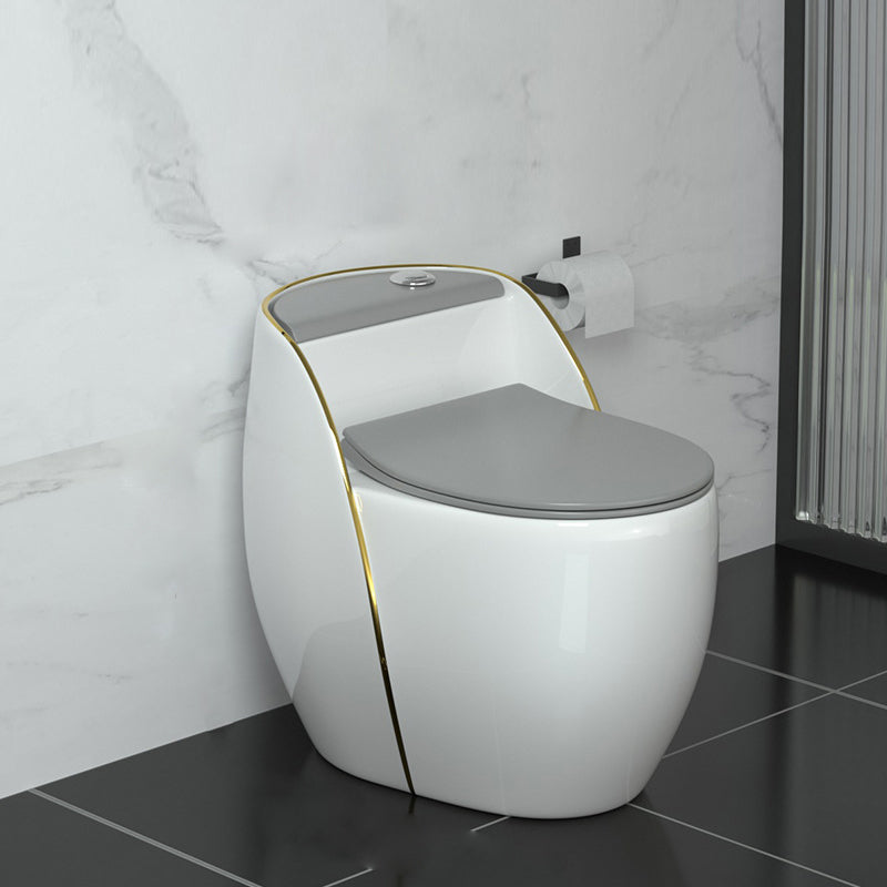 Contemporary Siphon Jet Flush Toilet Floor Mounted Urine Toilet for Bathroom
