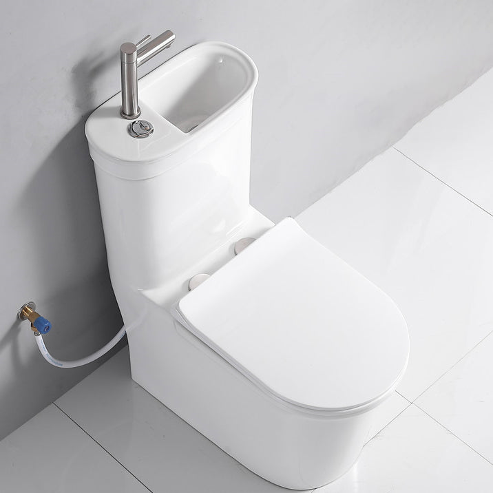Contemporary Siphon Jet Flush Toilet Floor Mount One-Piece Toilet Urine Toilet