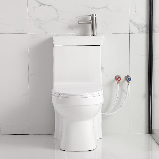 Contemporary Siphon Jet Flush Toilet Floor Mount One-Piece Toilet Urine Toilet