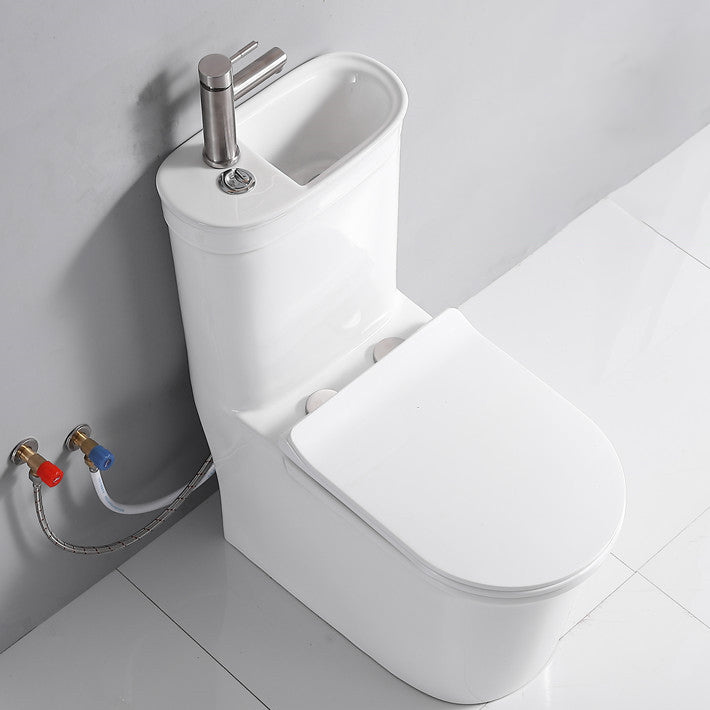 Contemporary Siphon Jet Flush Toilet Floor Mount One-Piece Toilet Urine Toilet