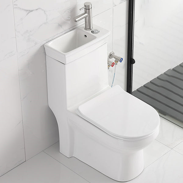 Contemporary Siphon Jet Flush Toilet Floor Mount One-Piece Toilet Urine Toilet
